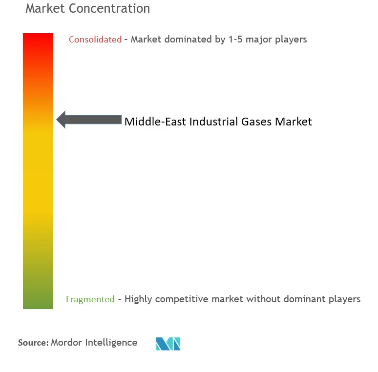 Middle-East Industrial Gases Market Concentration
