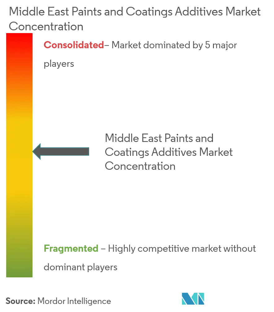 Middle-East Paints and Coatings Additives Market Concentration