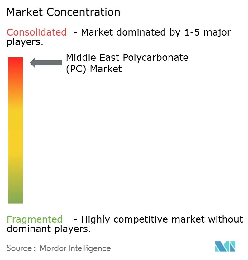 중동 폴리카보네이트(PC) 시장 집중도