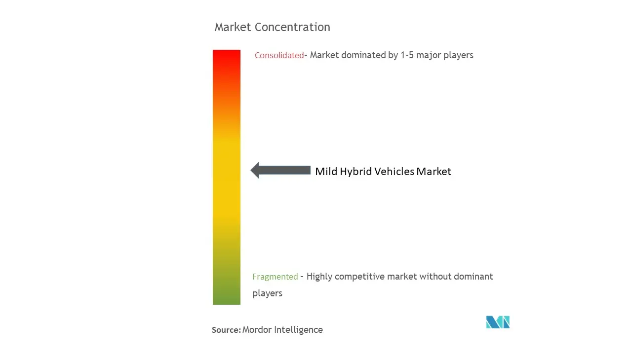 Marktkonzentration für Mild-Hybrid-Fahrzeuge