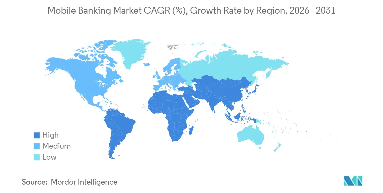 Mobile Banking Market Growth Rate by Region