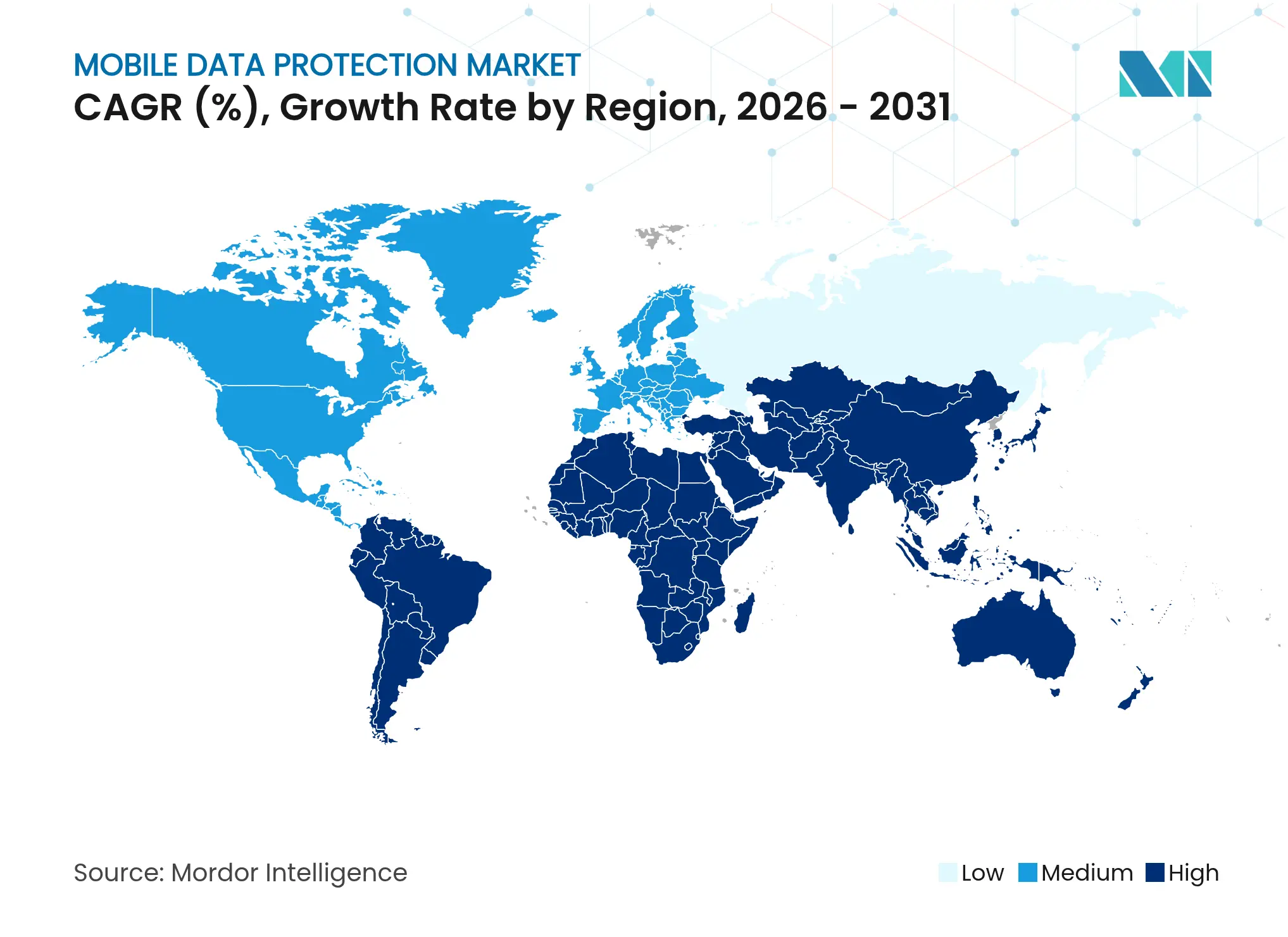 Mobile Data Protection Market CAGR (%), Growth Rate by Region