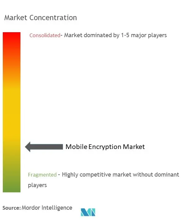 Concentração do mercado de criptografia móvel