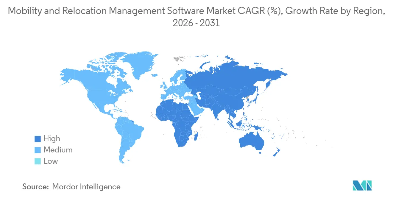 Mobility and Relocation Management Software Market CAGR  (%), Growth Rate by Region