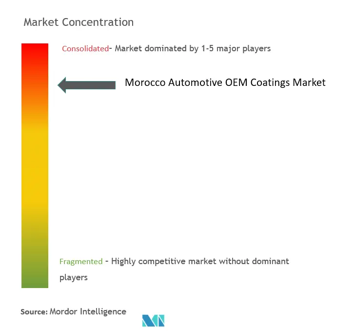 モロッコの自動車OEMコーティング市場集中度