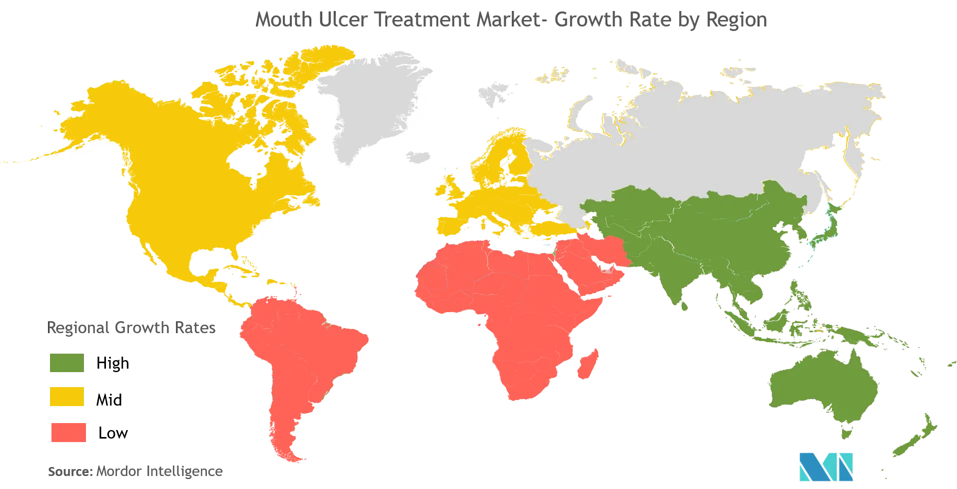 Mouth Ulcer Treatment Market - Growth Rate by Region