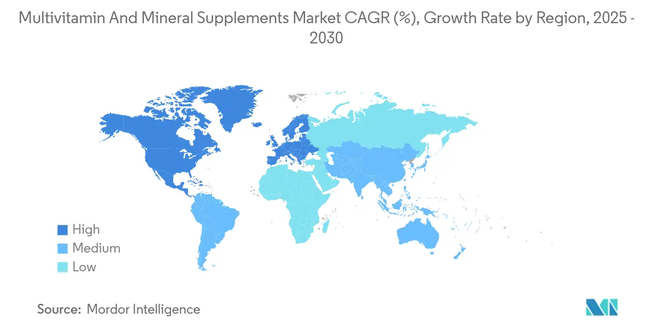 Multivitamin And Mineral Supplements Market CAGR (%), Growth Rate by Region