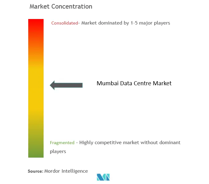 ムンバイのデータセンター市場集中度