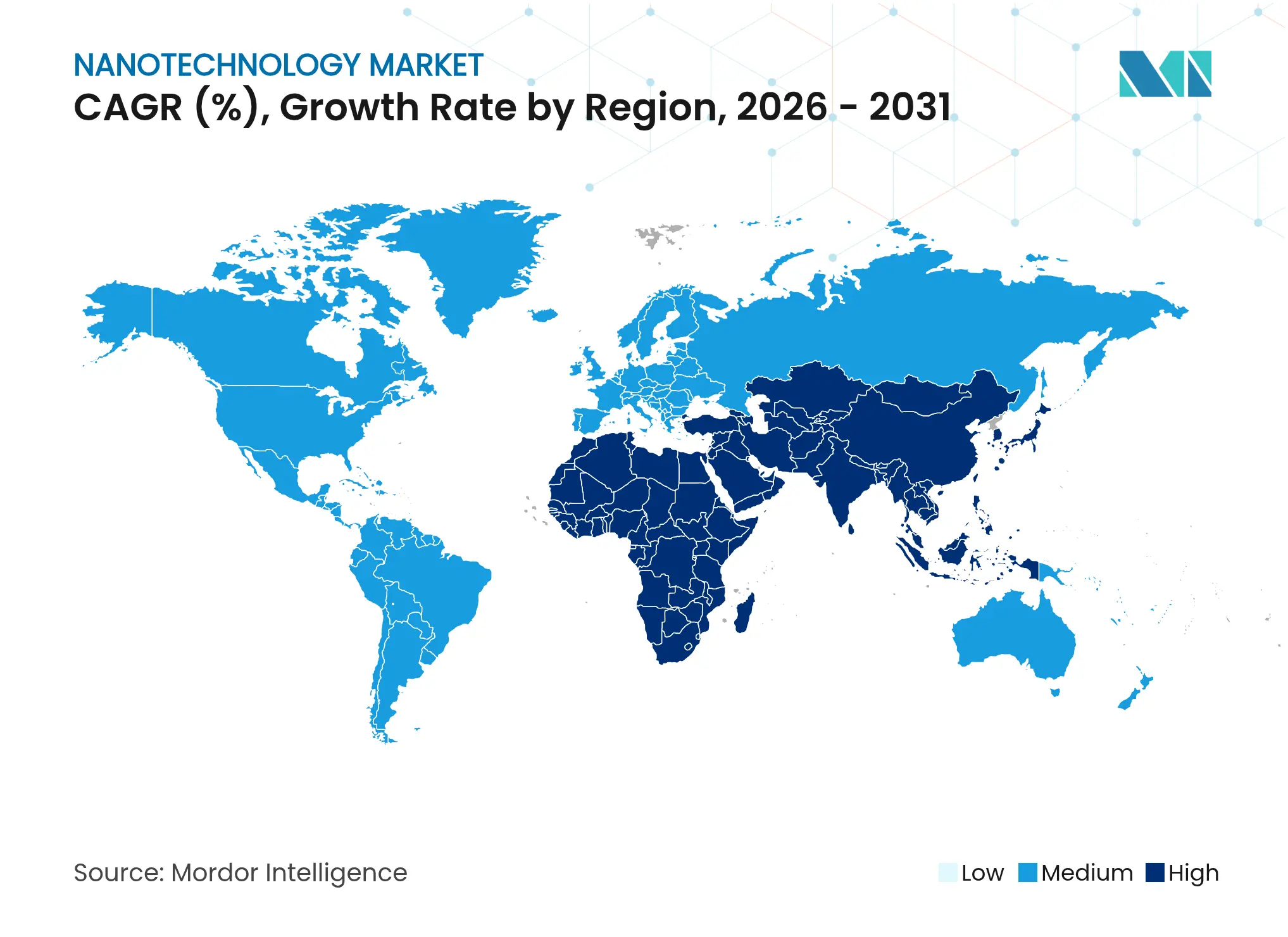 Nanotechnology Market CAGR (%), Growth Rate by Region
