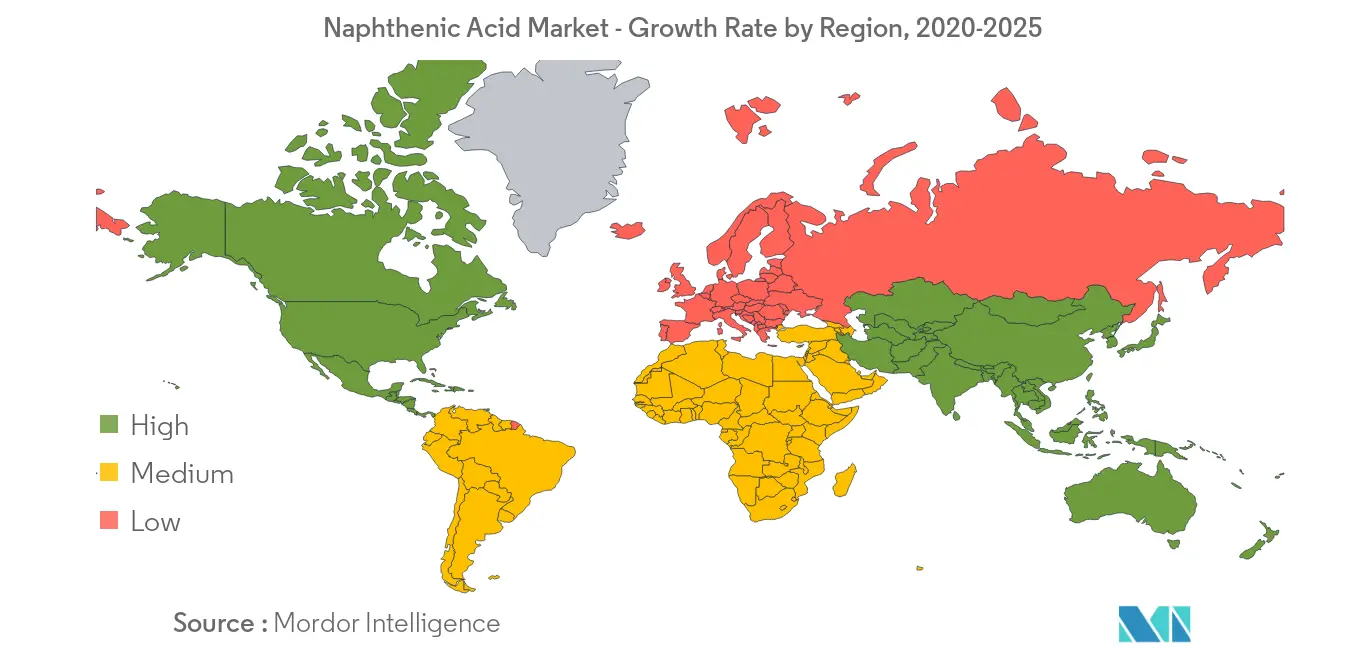 Markt für Naphthensäure – regionaler Trend