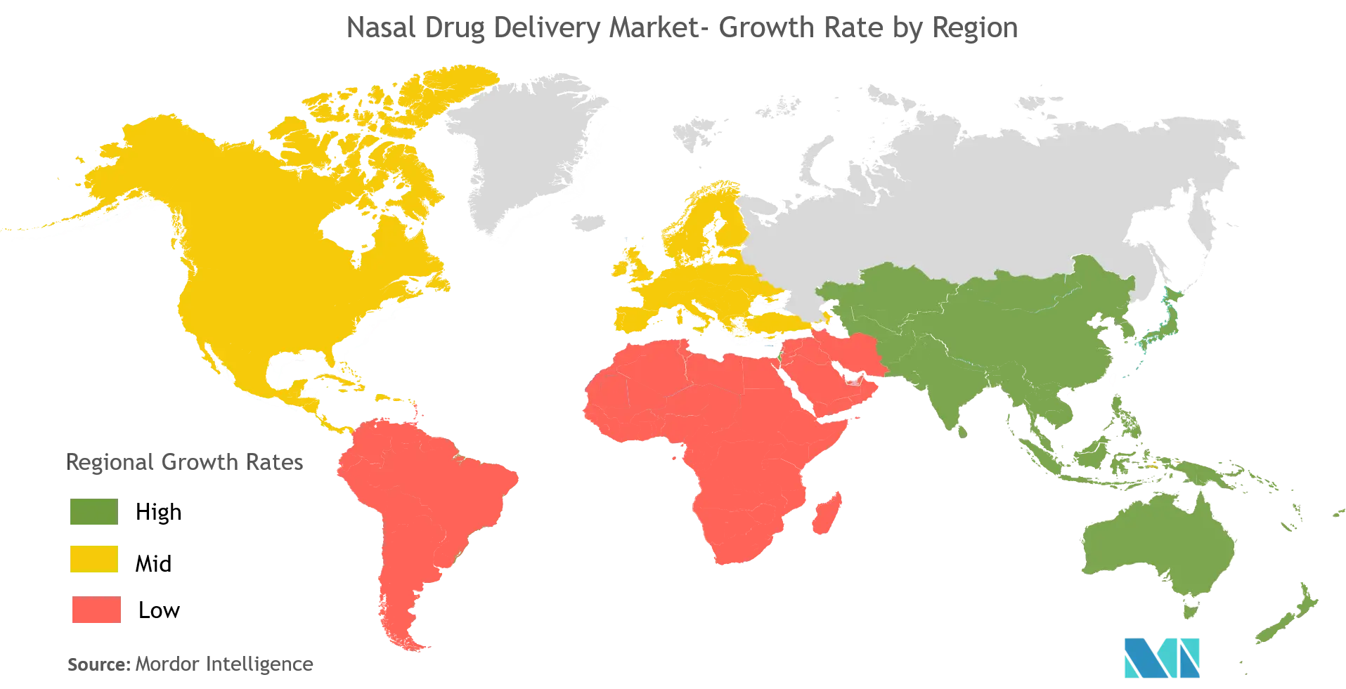 Nasal Drug Delivery Market- Growth Rate By Region