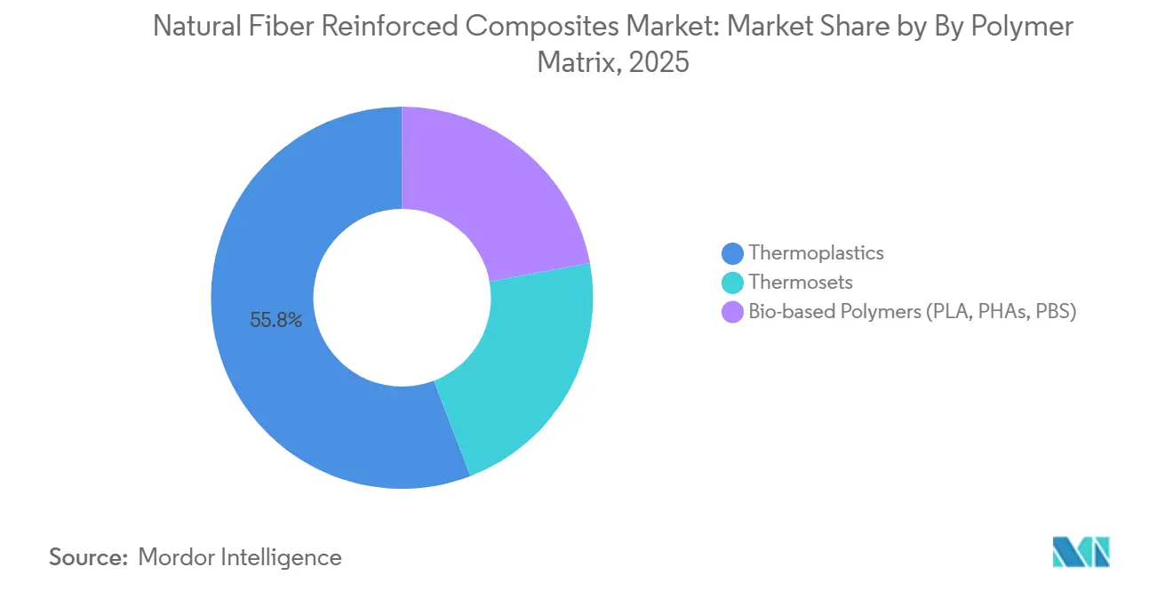 Natural Fiber Reinforced Composites Market: Market Share by By Polymer Matrix