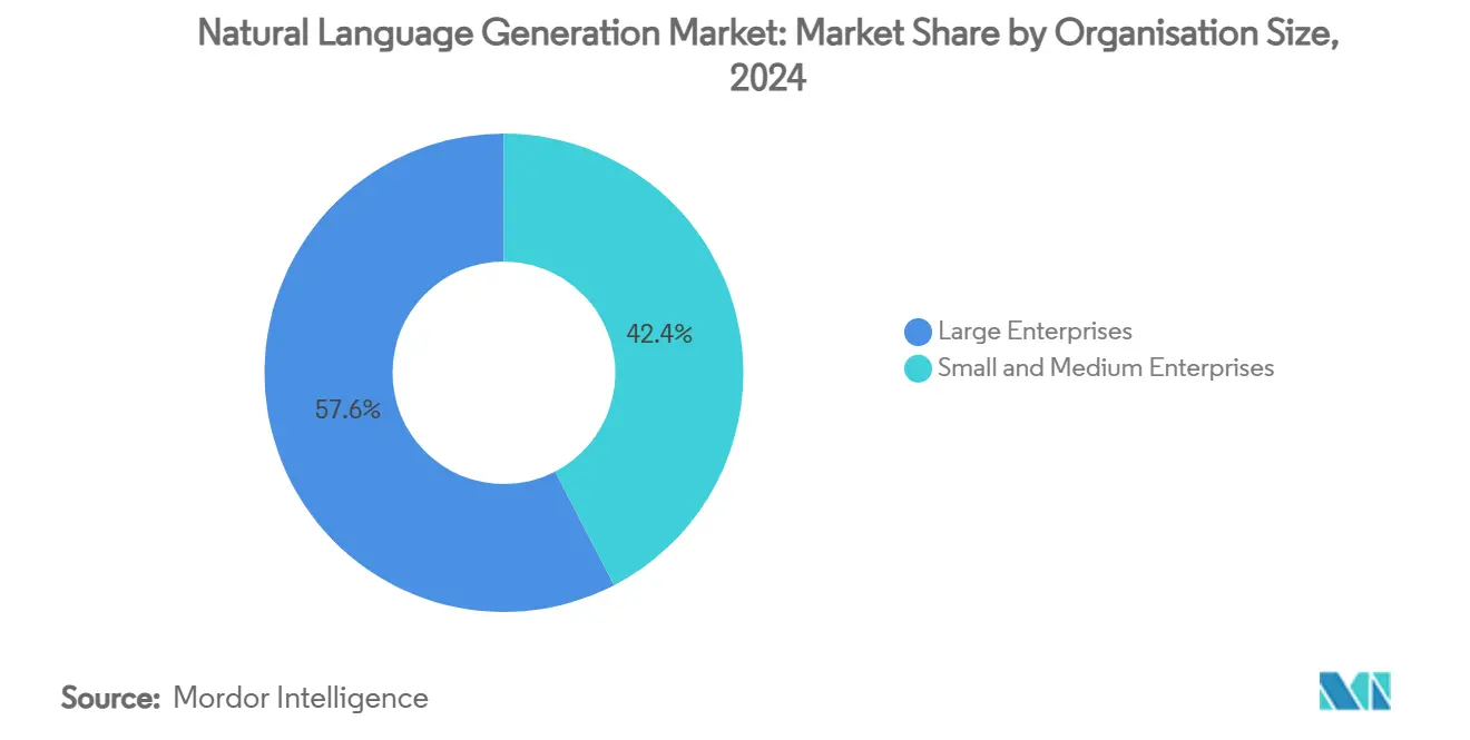 Natural Language Generation Market: Market Share by Organisation Size
