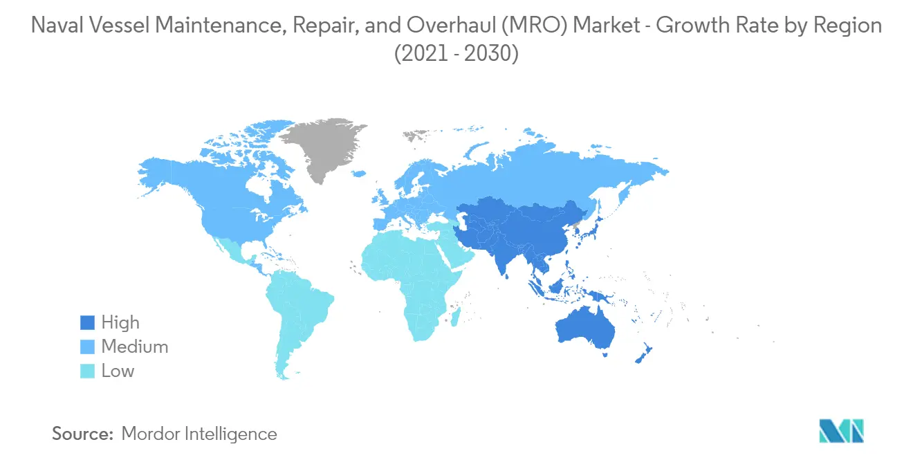 Naval Vessel Maintenance, Repair, and Overhaul (MRO) Market Growth By Region