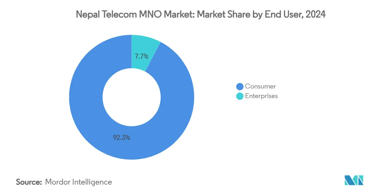 Nepal Telecom MNO Market: Market Share by End User