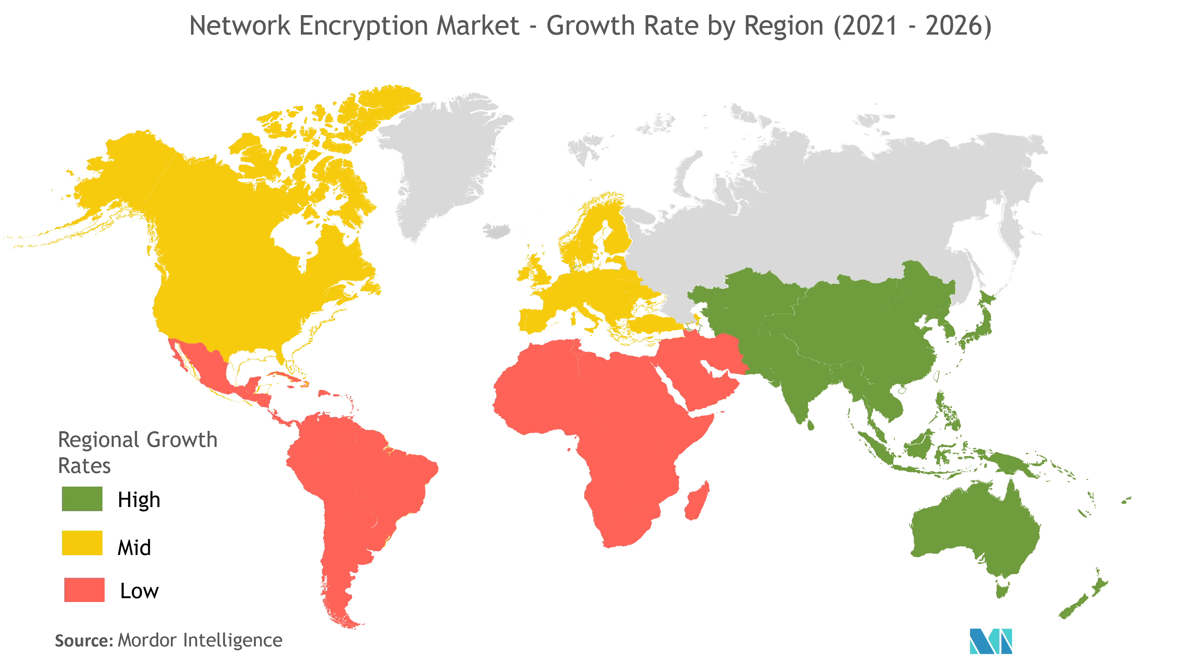 hardware encryption market growth by region