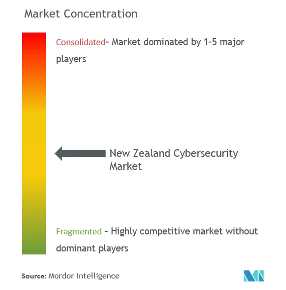 ニュージーランドのサイバーセキュリティ市場集中度