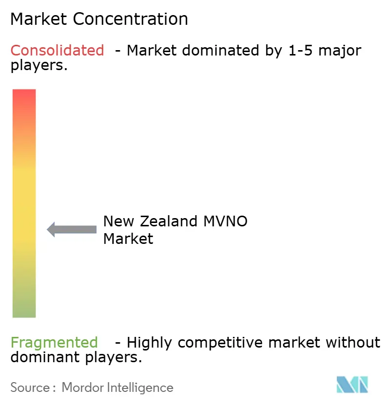 New Zealand Mobile Virtual Network Operator (MVNO) Market Concentration