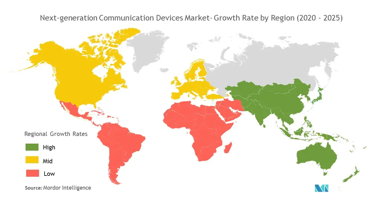 Next-generation Communication Devices Market Growth Rate By Region