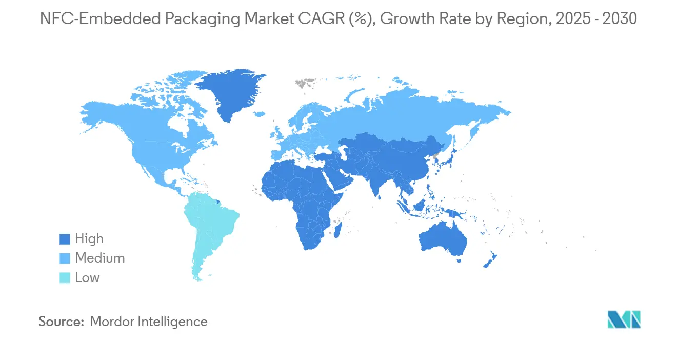 NFC-Embedded Packaging Market CAGR (%), Growth Rate by Region