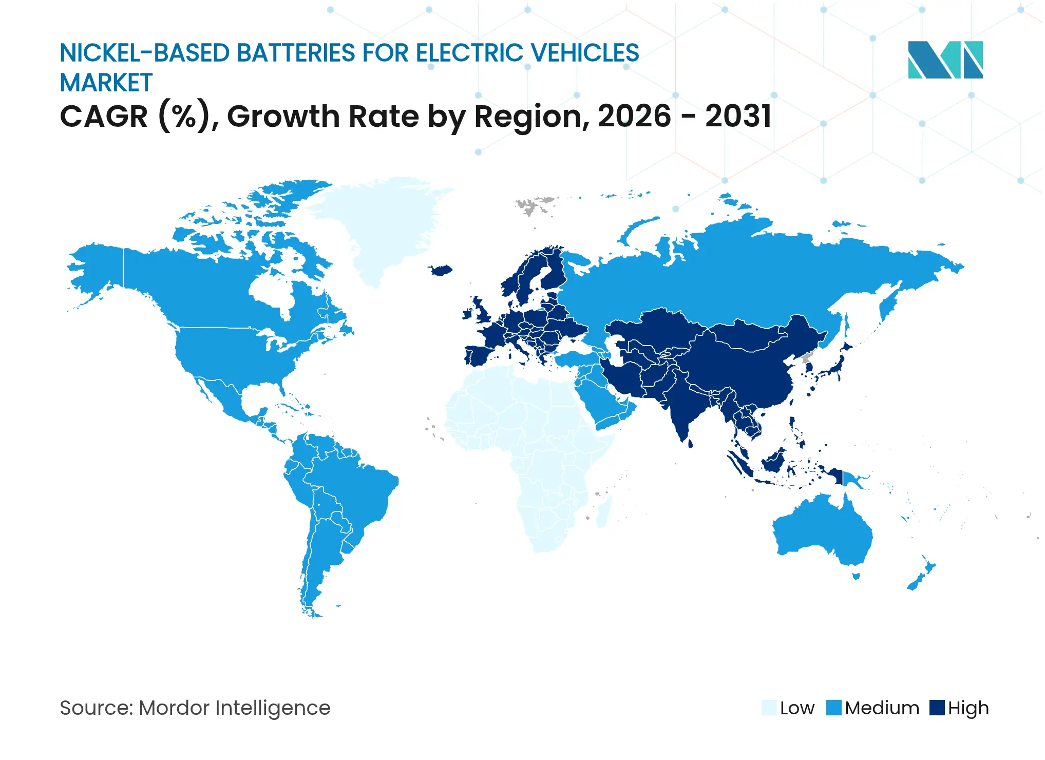 Nickel-based Batteries For Electric Vehicles Market CAGR (%), Growth Rate by Region