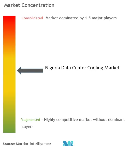 Nigeria Data Center Cooling Market - Market Concentration