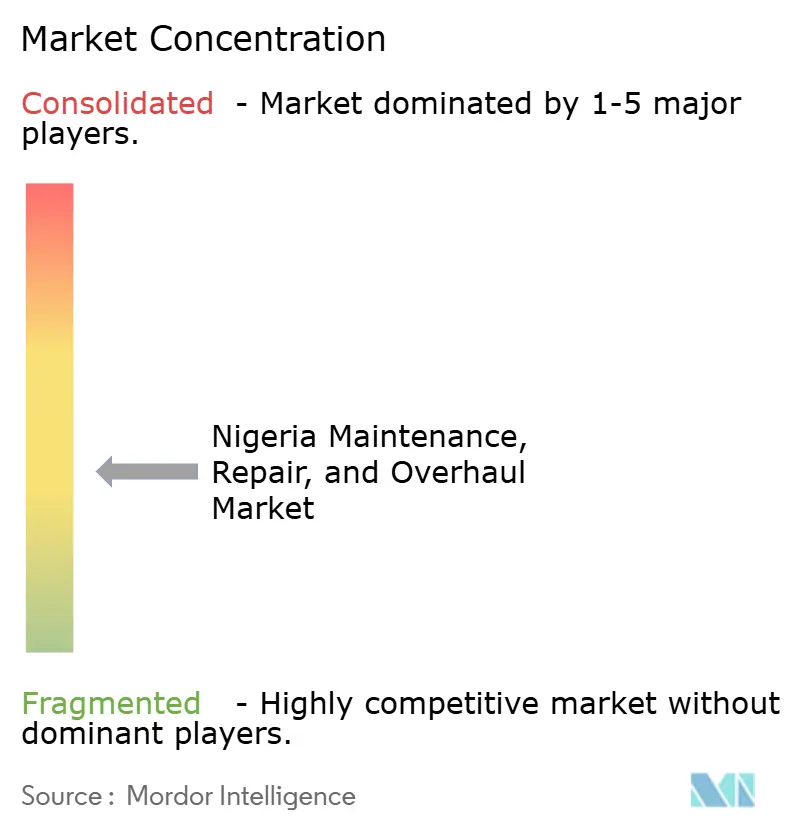Concentración del Mercado de Mantenimiento, Reparación y Revisión de Nigeria