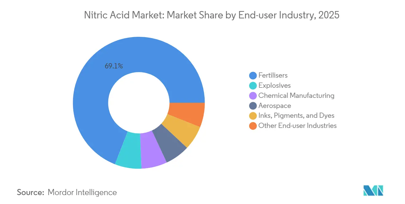 Nitric Acid Market: Market Share by End-user Industry, 2025