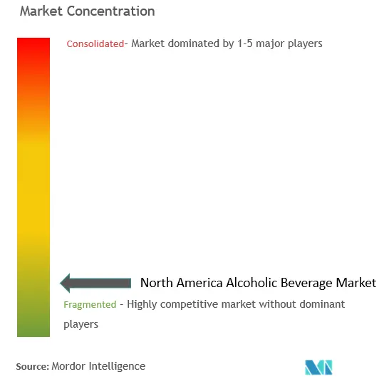North America Alcoholic Beverage Market Concentration