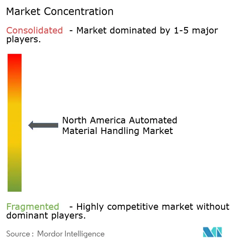 Concentração do Mercado de Manuseio Automatizado de Materiais da América do Norte