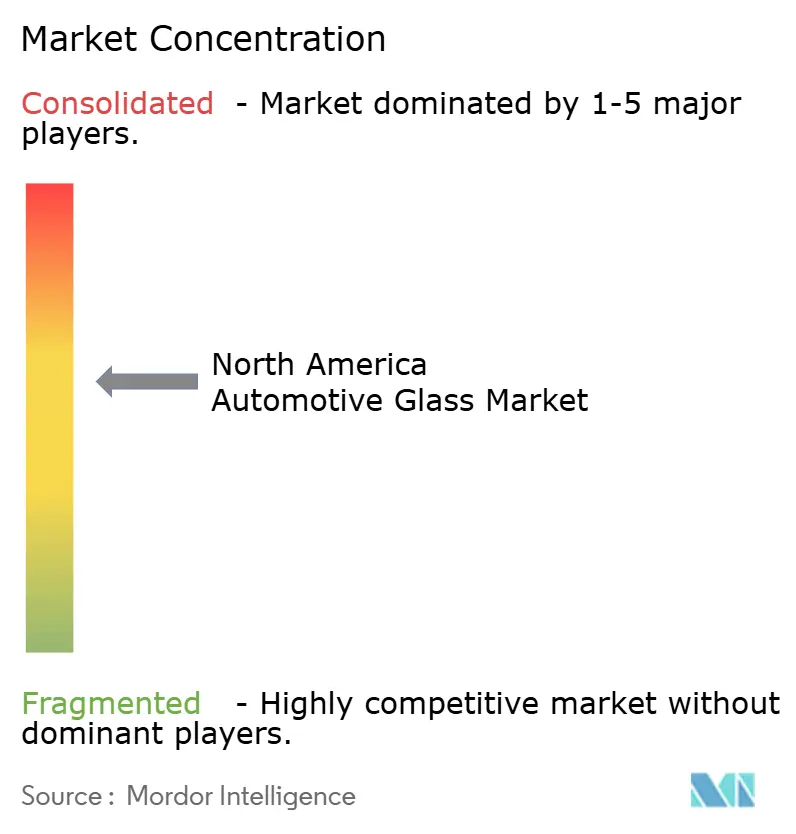 North America Automotive Glass Market Concentration