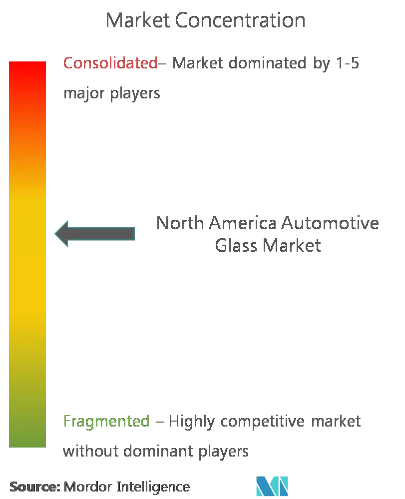 Verre automobile en Amérique du NordConcentration du marché