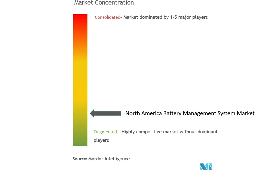 北米バッテリー管理システム市場集中度