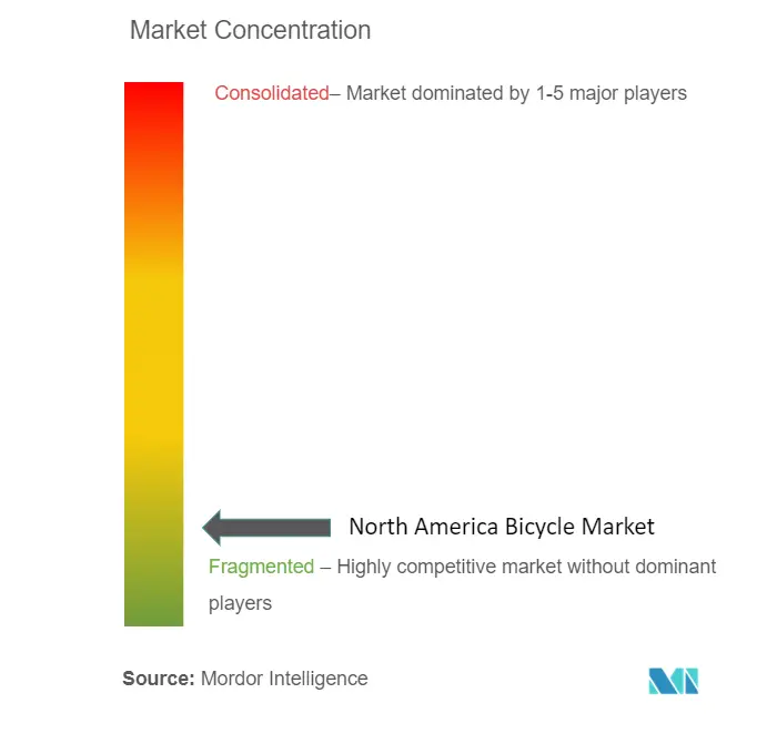 North America Bicycle Market Concentration