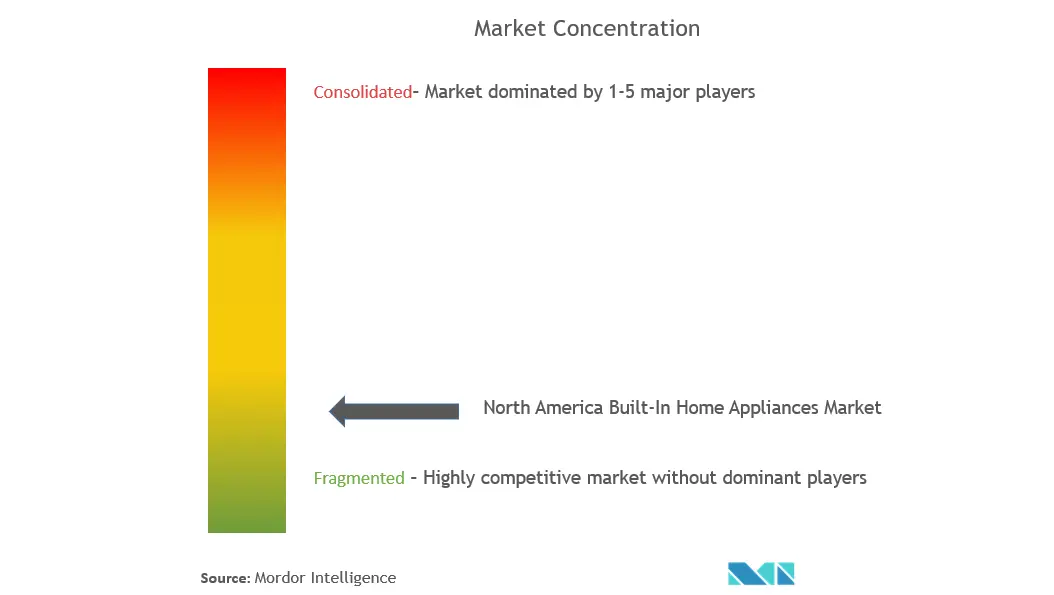 North America Built-In Home Appliances Market  Concentration