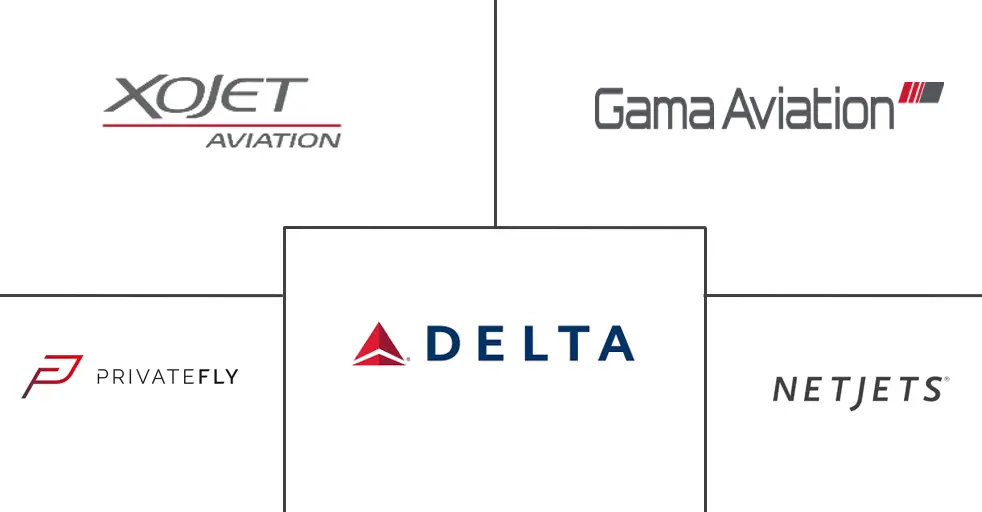 Principales actores del mercado de servicios de jets chárter de América del Norte