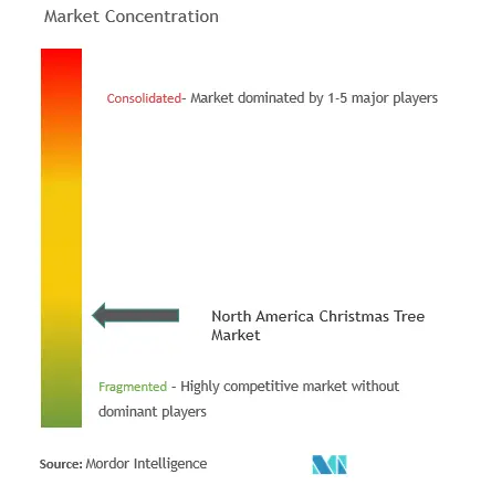 Концентрация рынка рождественских елок в Северной Америке