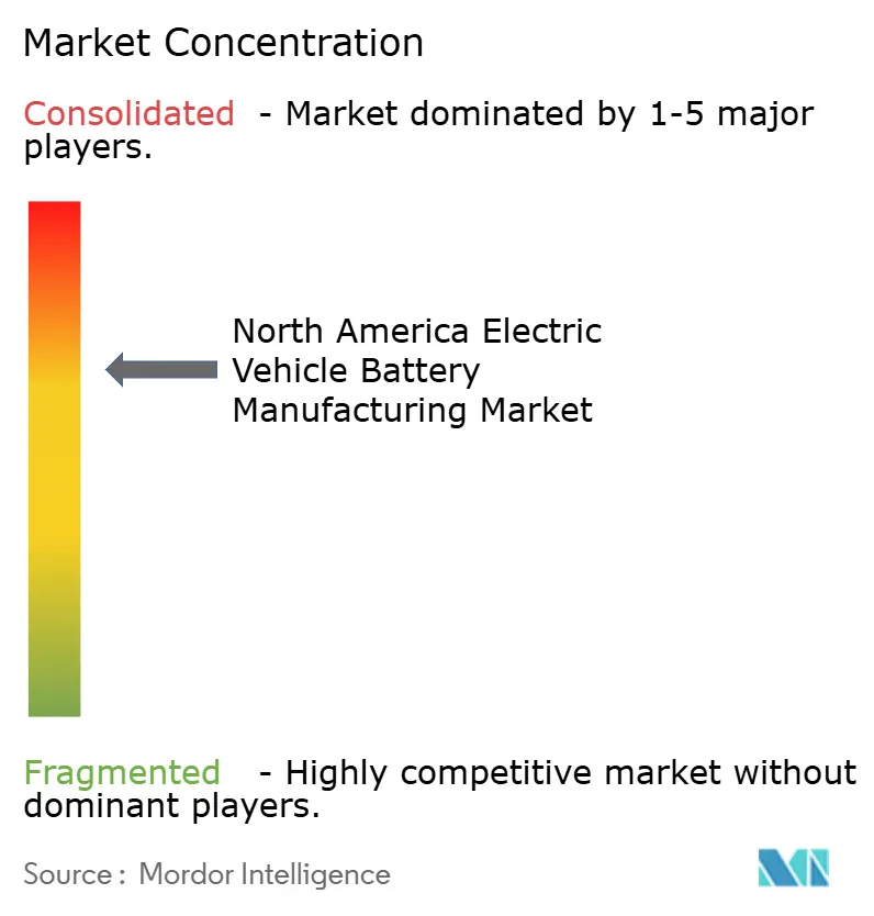 North America Electric Vehicle Battery Manufacturing Market Concentration