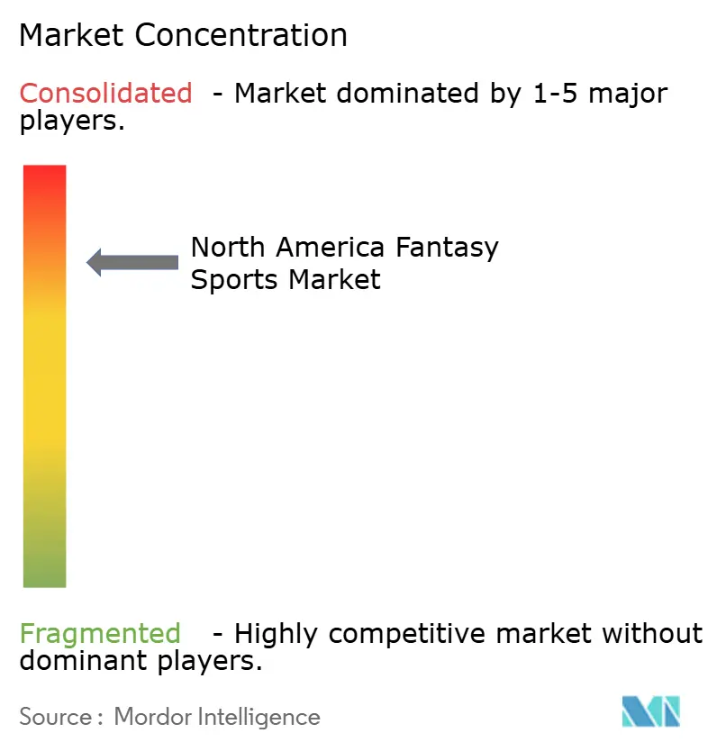 North America Fantasy Sports Market Concentration