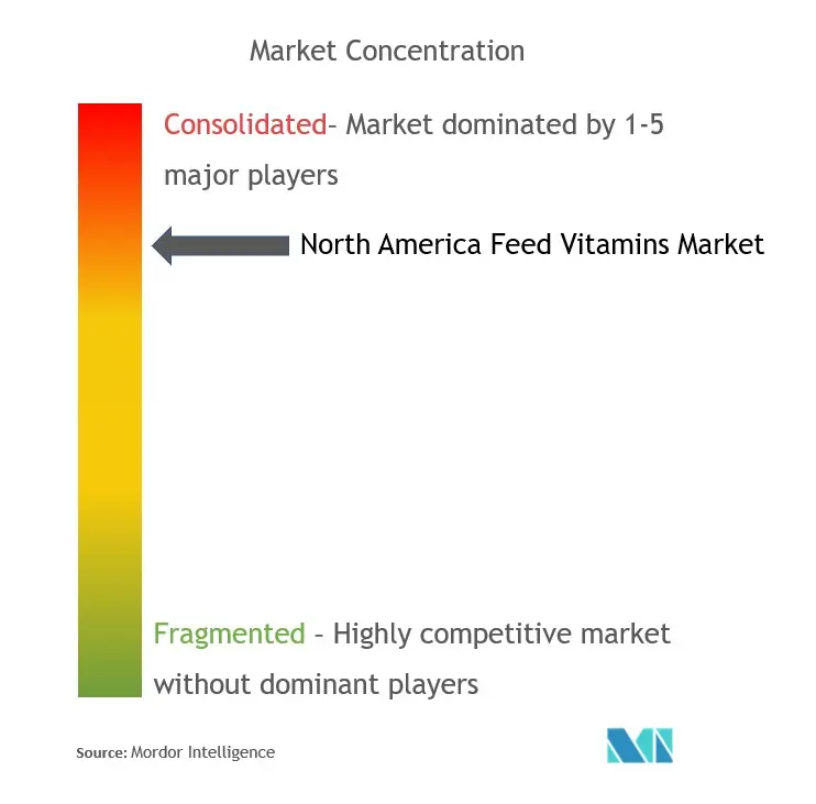  BASF SE, Adisseo, DSM Nutritional Products AG, and Archer Daniels Midland Co. are the major players in the feed vitamin market. In November 2019, Wilbur-Ellis Nutrition, LLC, acquired Rangen, Inc