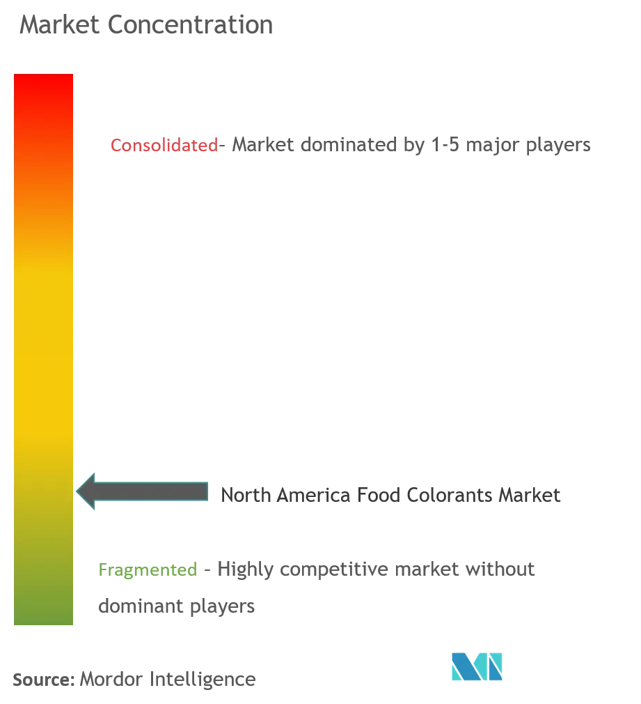 North America Food Colorants Market Concentration