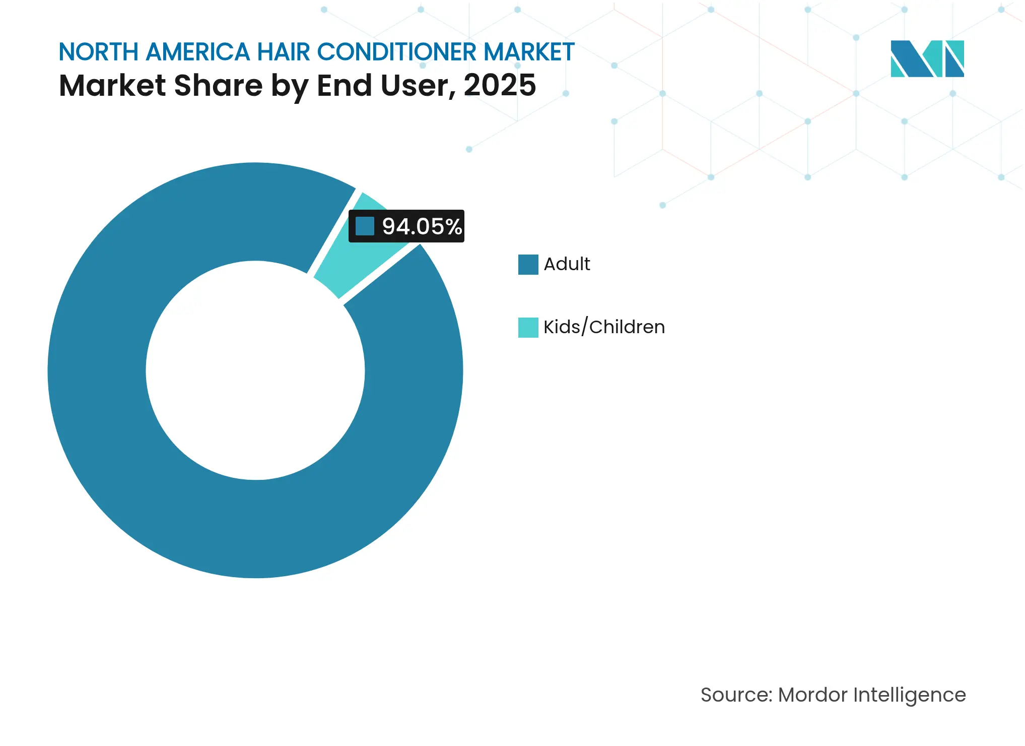 North America Hair Conditioner Market: Market Share by End User, 2025