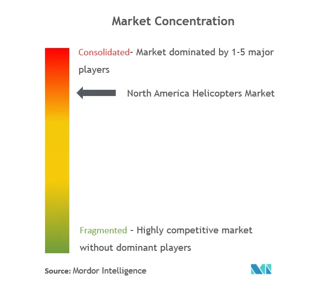 Concentração do mercado de helicópteros da América do Norte