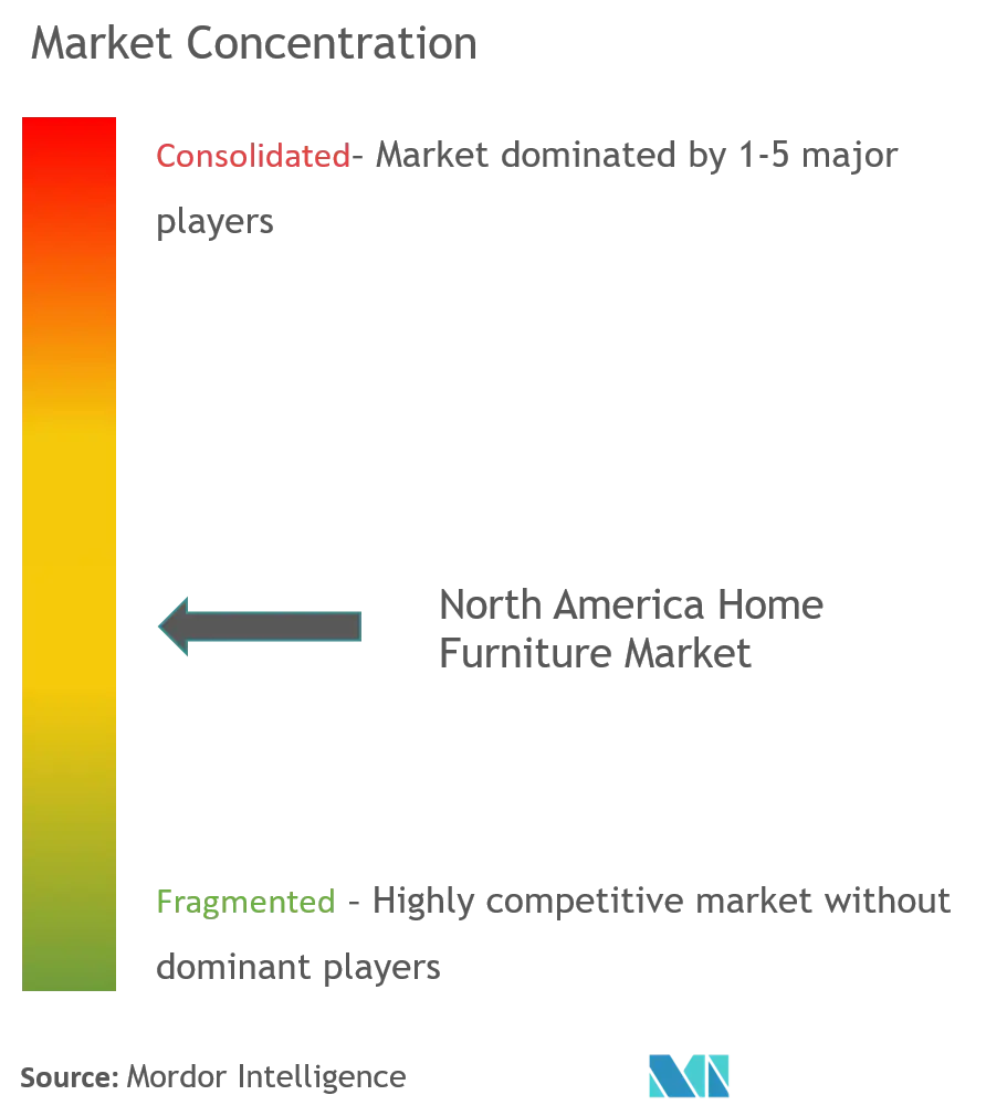 Muebles para el hogar de América del NorteConcentración del Mercado