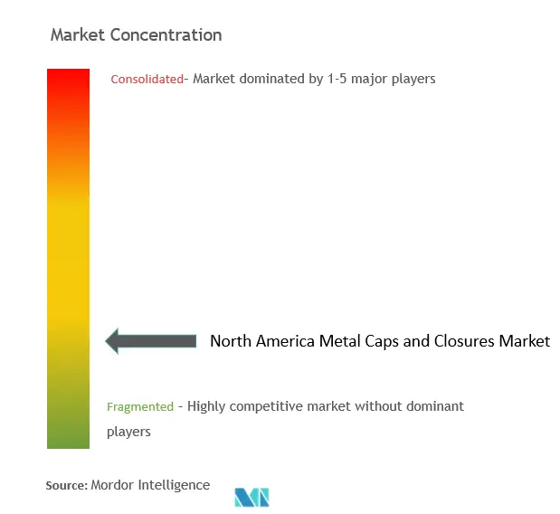 NA Metal Caps and Closures  Market Concentration