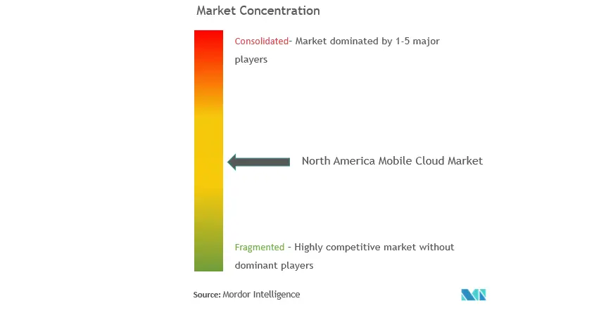 Nube móvil de América del NorteConcentración del Mercado