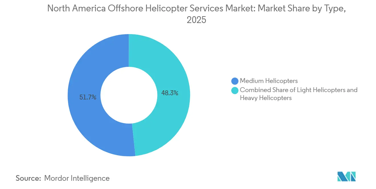 North America Offshore Helicopter Services Market Share by Type, 2025