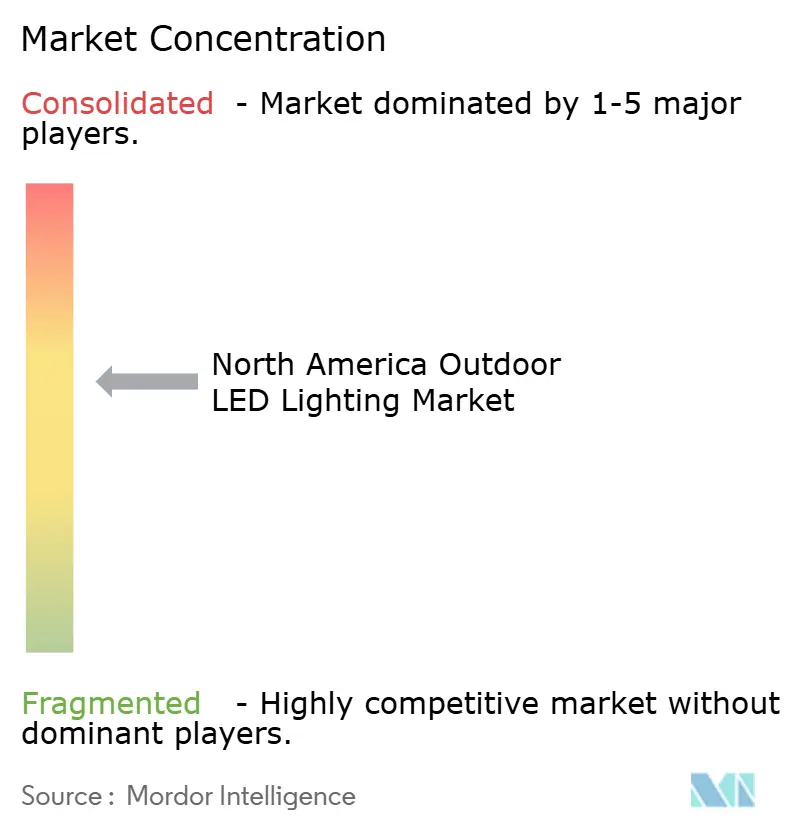 North America Outdoor LED Lighting Market Concentration