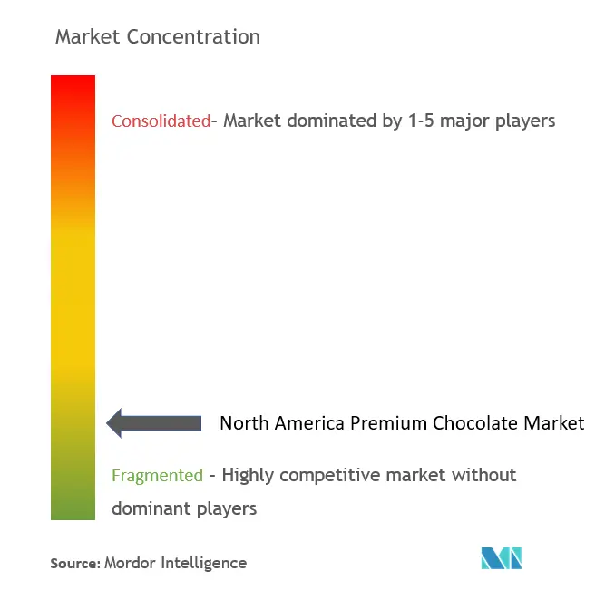 北米プレミアムチョコレート市場の集中度