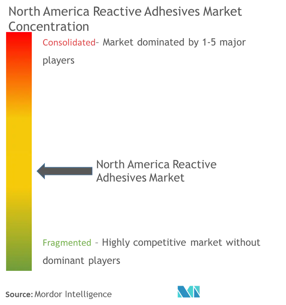 North America Reactive Adhesives Market - Market Concentration.png